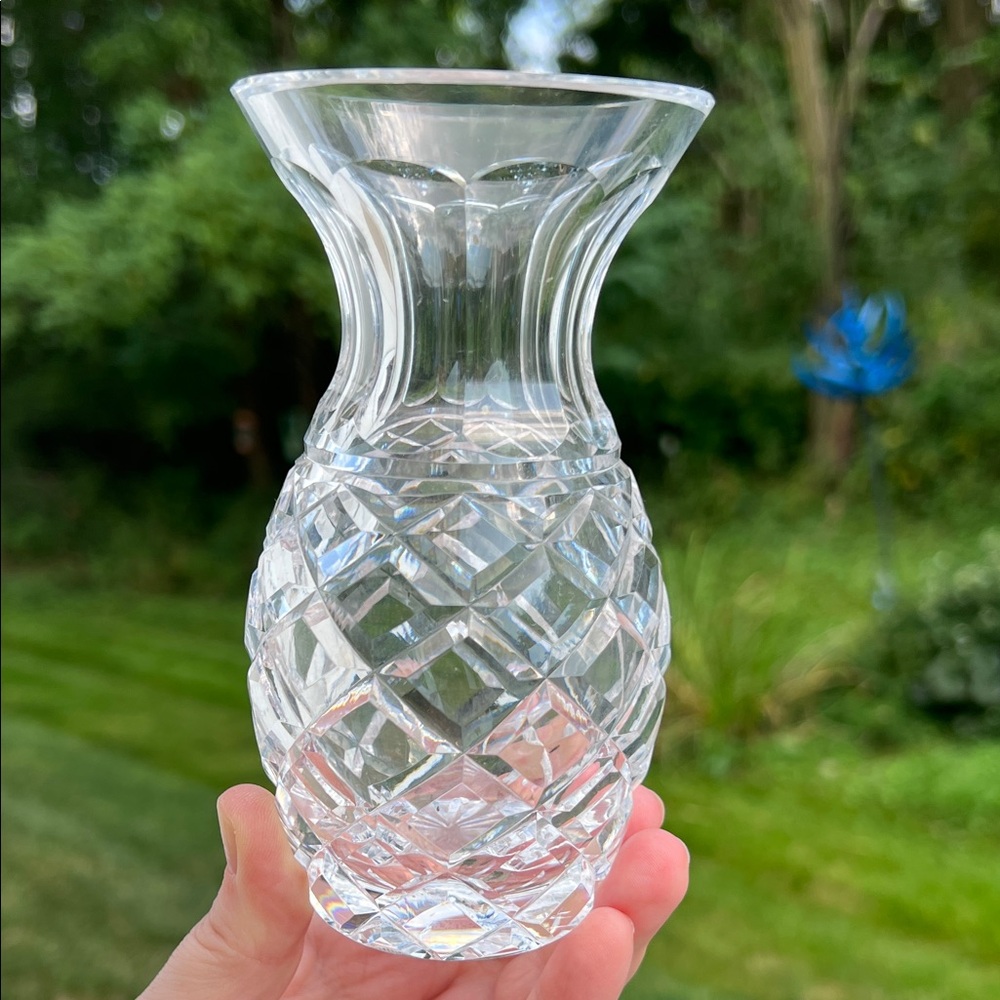 Vintage Waterford Signed Glandore Crystal Cut Vase 5 1/2" Luxury Gift